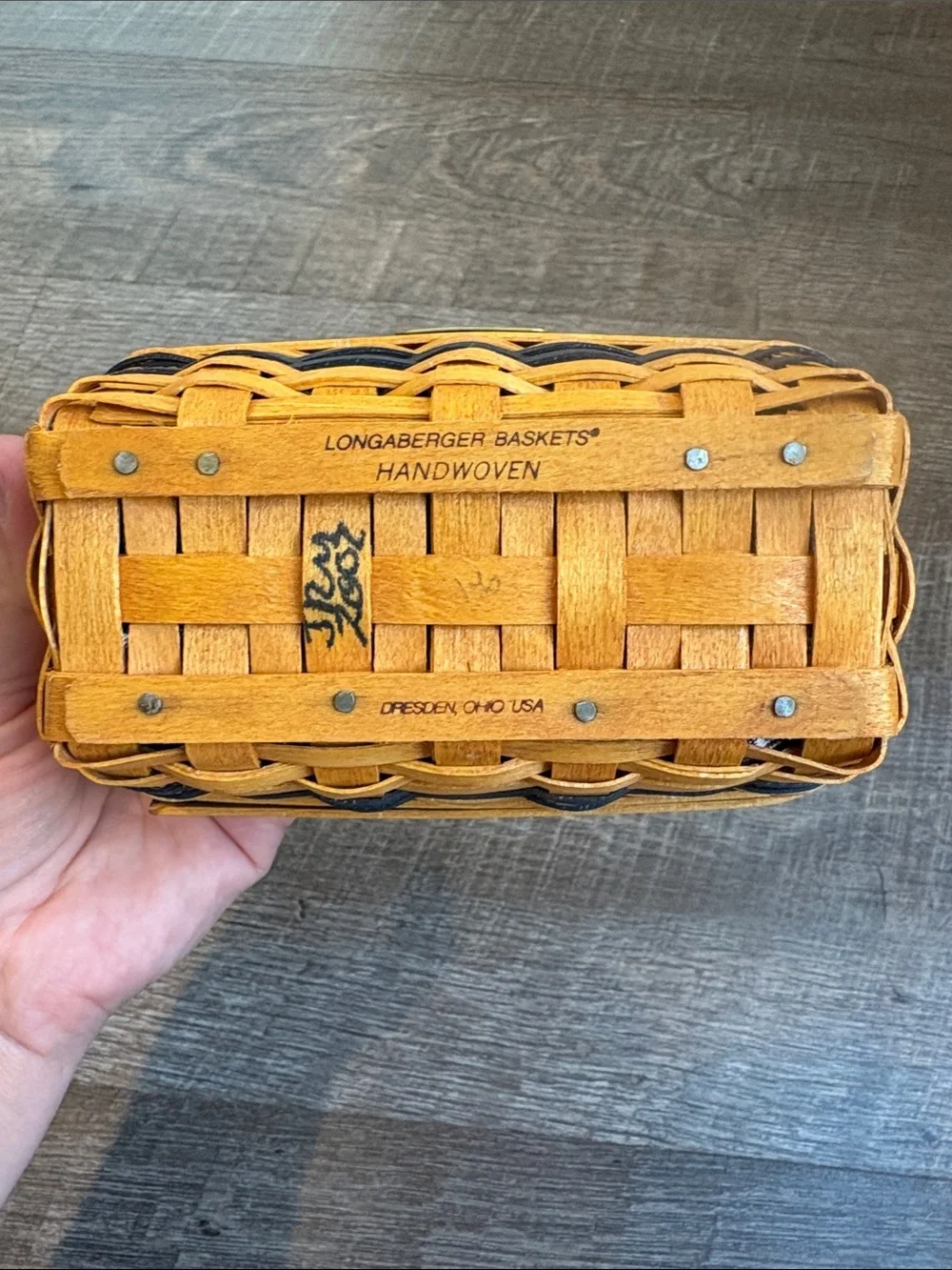 Longaberger J.W. Mini Berry Basket & Mini Original Easter Basket Lot of 2 Liners
